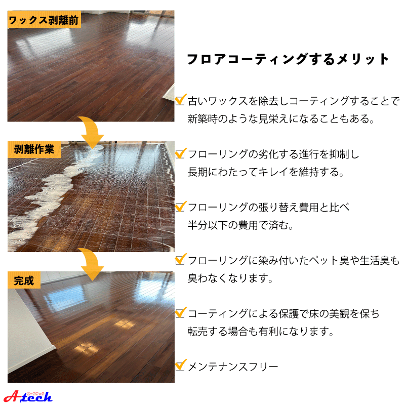 中古物件にフロアコーティングで美しさ復活！